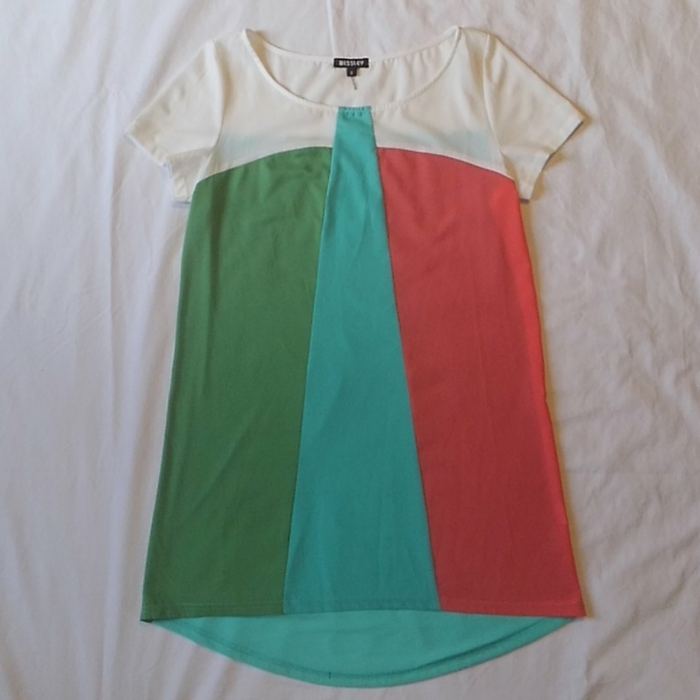 Vintage Kessley Tunic Liteweight Color Block S